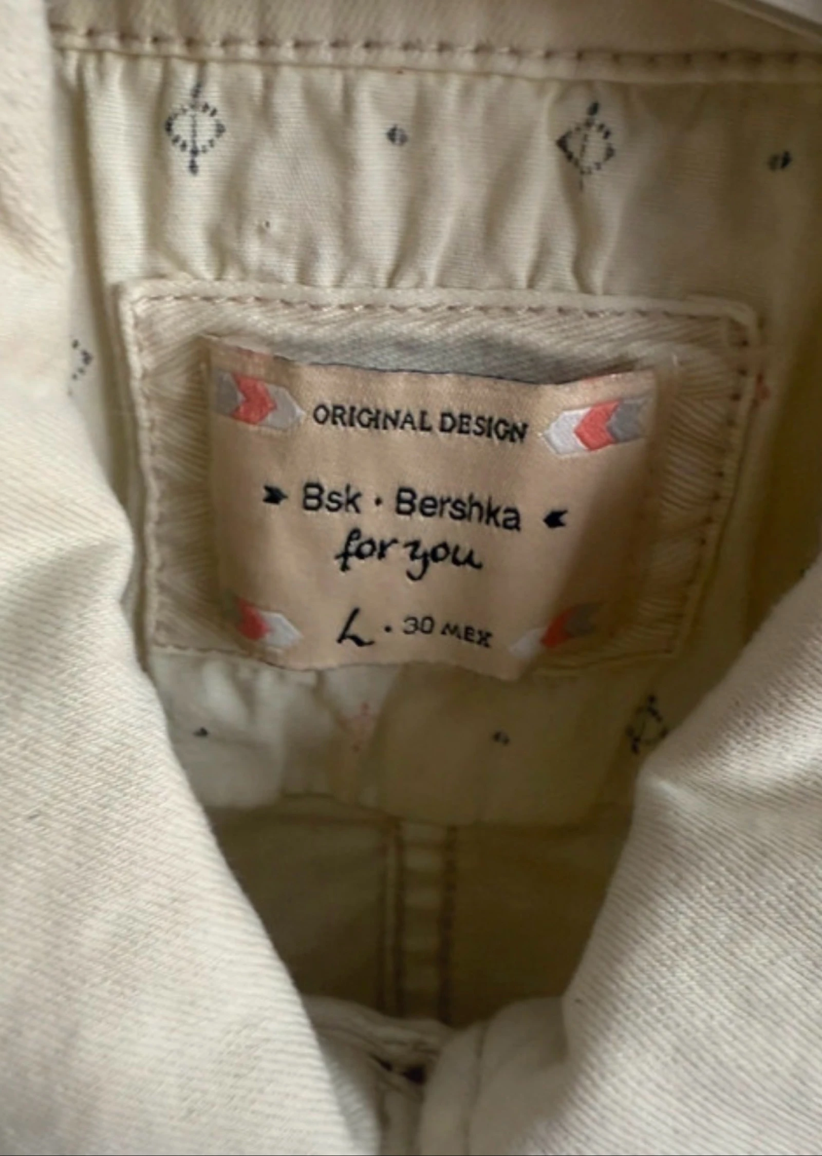 Bershka witte / raw spijkerjasje maat L – photo 2